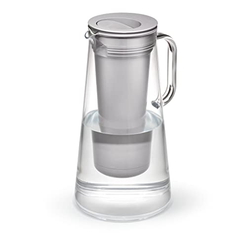 LifeStraw Home – Water Filter Pitcher, 7-Cup, Pebble, BPA Free Designed for Everyday Protection Against Bacteria, parasites, microplastics, Lead, Mercury, PFAS, and a Variety of Chemicals by LifeStraw - Used condition - CA$36.34