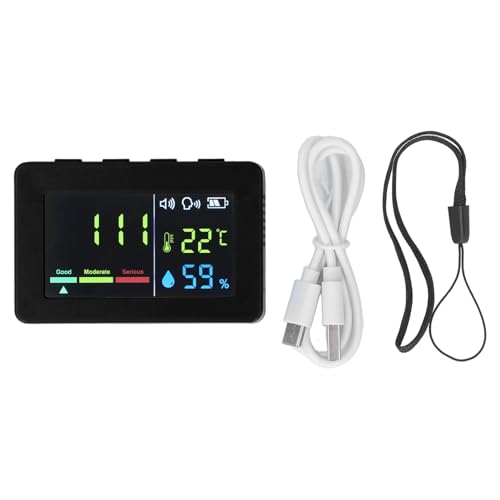 VTCO02 Professional Indoor Outdoor Thermometer, High Accuracy Digital Hygrometer Room Humidity Gauge Temperature and Humidity Meter with Alarm Function Back Bracket (Black)