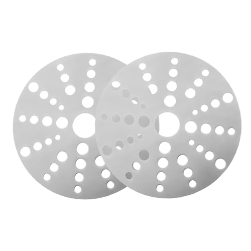 PAMINGONO Lámina Conductora de Calor de Acero Inoxidable 23 Cm Orificios, 2 Piezas, Difusor de Calor para Cocina de Inducción, Utensilios de Cocina Hogar, Placa Adaptadora para Cacerolas