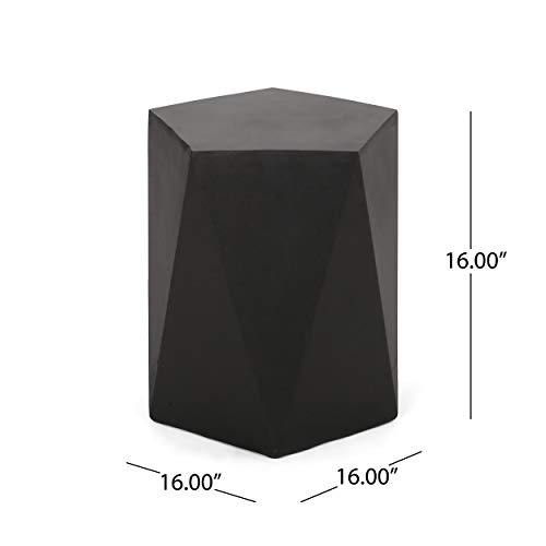 Christopher Knight Home Daria Outdoor Side Table, Matte Black #TOP6