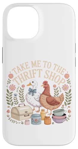 Carcasa para iPhone 14 Llévame A La Tienda De Segunda Mano Camiseta Thrifted Goose