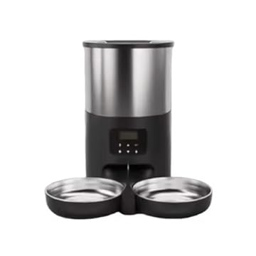 Alimentador Automático 5L Duplo PETYC WiFi Dispensador Inteligente para Gatos e Cães Controle via App