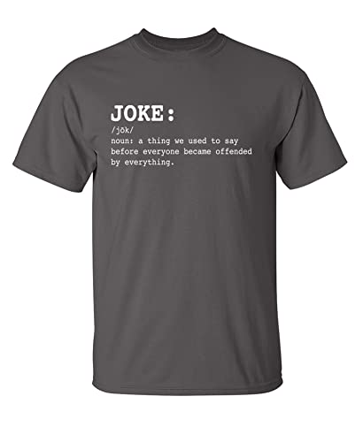 Sarcastic Humor Shirt Funny Joke Noun Definition Graphic Tshirt for Men | Funny Quote Tshirt Witty Sarcasm Saying Apparel | Novelty Sarcastic T Shirt Humor Gift Idea Comedy Top XL Charcoal