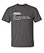 Sarcastic Humor Shirt Funny Joke Noun Definition Graphic Tshirt for Men | Funny Quote Tshirt Witty Sarcasm Saying Apparel | Novelty Sarcastic T Shirt Humor Gift Idea Comedy Top XL Charcoal
