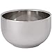 AKStore Men's Durable Shave Soap Cup Shining High Quality Double Layer Stainless Steel Heat Insulation Smooth Shaving Mug Bowl