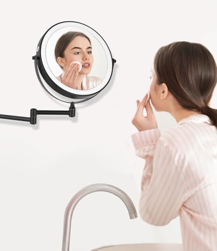 Miroir cosmétique mural Jutyum miroir de maquillage mural éclairage variable - 8