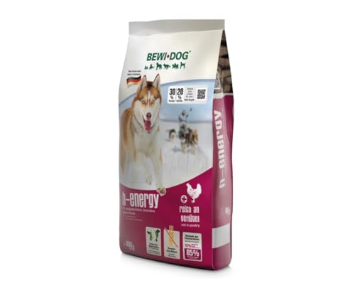 Bewi Dog H-Energy 3x0,8kg - Hundefutter - Hochleistungs-Trockenfutter für aktive Hunde - Mit Geflügel, Fisch & Lachsöl – Für Sport- & Arbeitshunde – Proteinreiches Futter – Made in Germany - Bundle