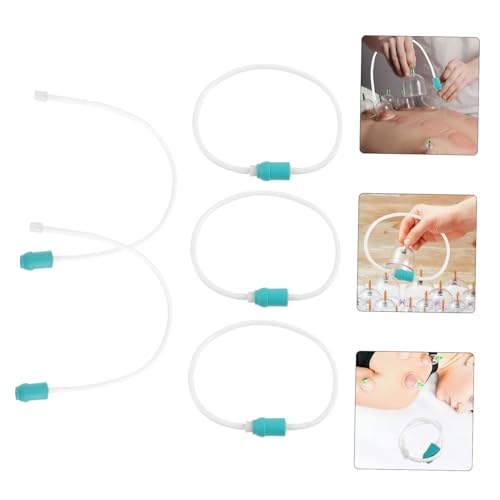 5 piezas de líneas de extensión para máquina de ventosas, conjunto de tubos de vacío para terapia de masaje con ventosas miniatura 5