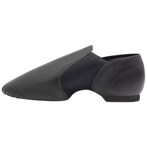 Asyusyu Jazz Shoes for Women Split Sole Jazz Dance Shoes-Black,6 UK