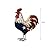 Metal Patriotic Rooster Statues, Garden Rooster Statues & Sculpture, 12 Inch Chicken Yard Art Decor, Figurines Artwork for Outdoor, Patio,Backyard and Home Kitchen Decoration (White)