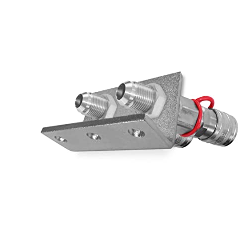 Image of MB12 Mounting Bracket for 3 /4 inch JIC #12 Bulkhead Hydraulic Coupler - 27mm Inner Diameter, Heavy-Duty Steel Mount - Fits TL25, Made in USA, for Industrial & Hydraulic Use