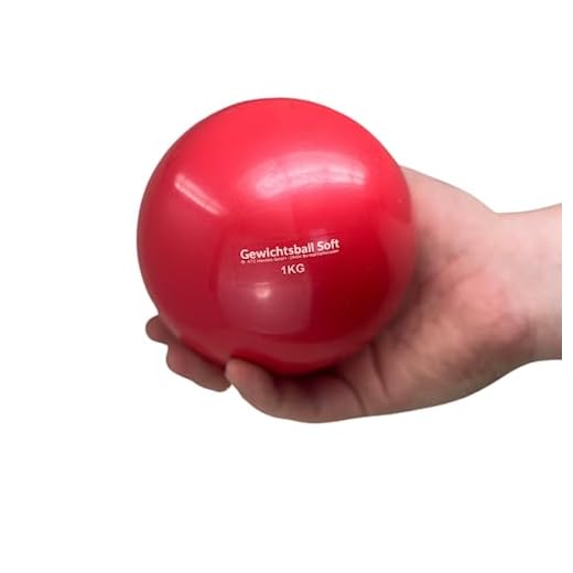 ATC Handels GmbH Pelota de peso suave individual en diferentes pesos con arena para yoga, pilates, rehabilitación y fitness – Pelota de tonificación Heavy Ball, 1,0 kg
