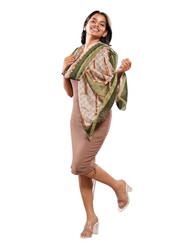 Image of Viscose Scarf for Women | Lightweight & Long | Stole for Women - Stylish Design | Neck Scarf, Hair Scarf, & Head Scarf for Women & Girls | All Season Accessory