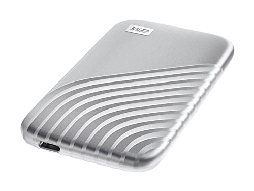 Image of WD 1TB My Passport SSD Portable External Solid State Drive, Silver, Sturdy and Blazing Fast, Password Protection with Hardware Encryption - WDBAGF0010BSL-WESN