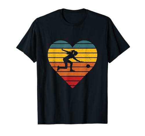 Bowling Player Heart Bowling Lover Bowler Mujeres Camiseta
