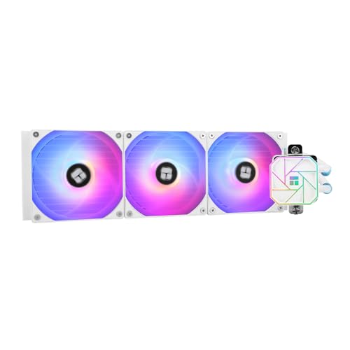 TR-AQUA ELITE 360 White V3 CPU Liquid Cooler, 3 ARGB PWM Fans with S-FDB Bearings, Efficient PWM Controlled Pump, for AMD / AM4 / AM5 Intel LGA1150 / 1151/1200 / 2011/1700, (AE360 White V3)