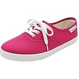 Zapatillas de Lona Clásicas, Estilo Inglesita, Suela Antideslizante, Calzado Plano (Fucsia, Sistema Tallas Calzado EU, Adulto, Números, Mediano, 37)