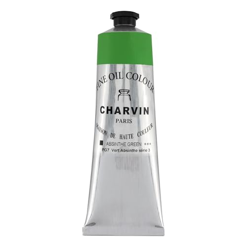 Charvin Fine Artists' Oil Paints - Elite Artists' Oils from The French Riviera for Painting, Artists, Bulk, Plein Aire, & More - Absinthe Green - 150 mL