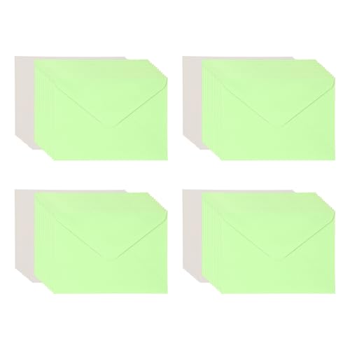 Cartes de vœux vierges carton blanc 5x7 enveloppes vert clair invitations mariage PATIKIL 48x