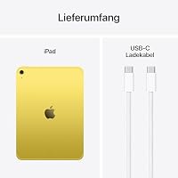 Apple iPad mit A16 Chip: 11" Liquid Retina Display, 512 GB, WLAN 6 und 5G Mobilfunk, 12 MP Front-/12 MP Rückkamera, Touch ID, Batterie für den ganzen Tag – Gelb – Ansicht 6