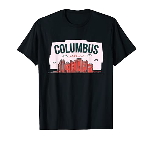 Columbus Ohio City Skyline regalo de recuerdo Camiseta