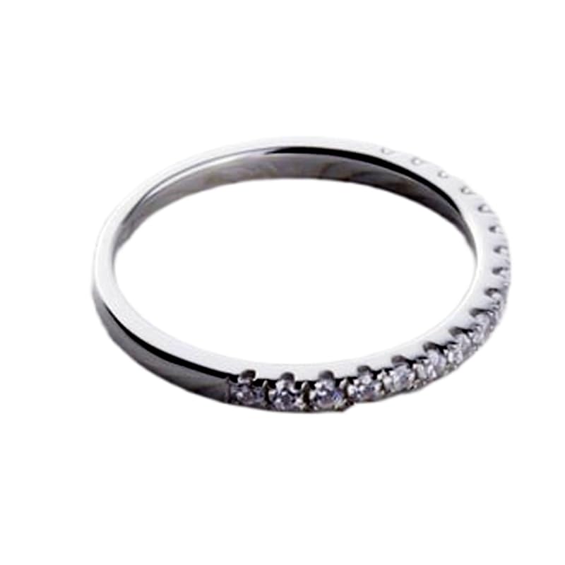 Alliance demi-éternité argent 925 cadeau de mariage CZ