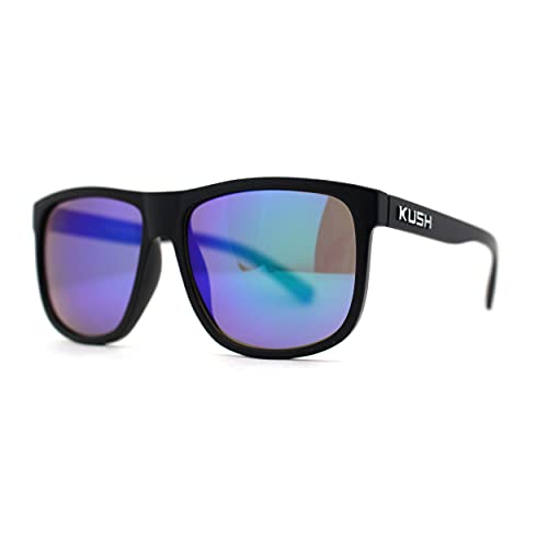 Image of SA106 Mens Kush Classic Matte Black Frame Sport Horn Rim Sunglasses
