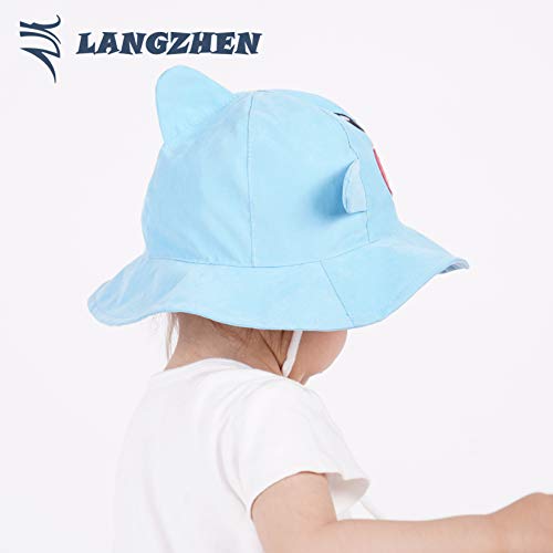 LANGZHEN Kids Summer Sun Protection Hat Cute Animals Designed Toddler Baby Boys Girls Bucket Hat3