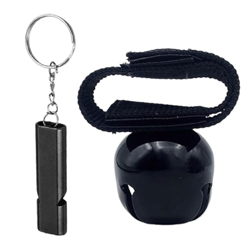 Kit antiesquiador de oso | Equipo de supervivencia portátil | Timbres de senderismo – Silbato con campana para exteriores | Bicicleta, montañismo, senderismo, aventureros