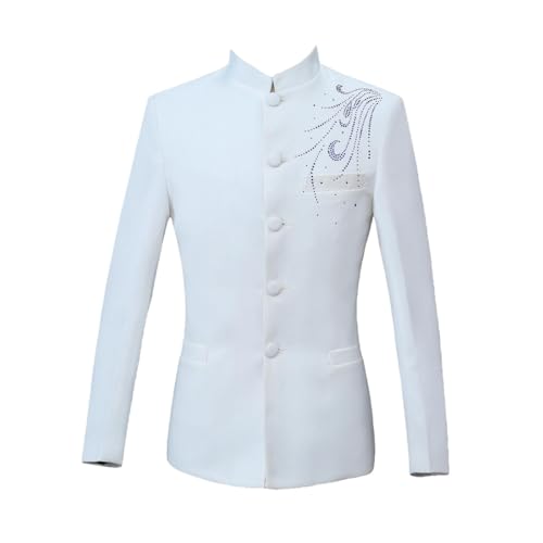 Veste de costume pour homme coupe slim et style chinois élégant