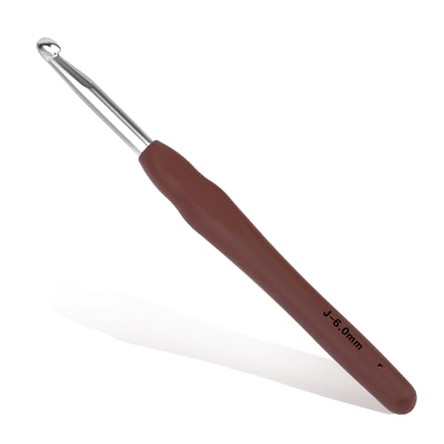 Crochet Hook, 6.0 mm Ergonomic Crochet Hook,...