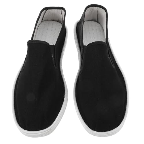 EXAOMBLE 1 Juego Zapatos De Tela De Artes Marciales Tai Chi Trajes De Kung-fu Zapatos para Practicar Artes Marciales Tela Negro