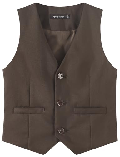 Gilet de costume formel pour garçon coupe ajustée haut de gamme 4-14 ans