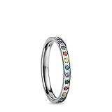 Der Ring bietet viele Kombinationsmöglichkeiten und kann nach belieben auch als Einzelring (Vorsteckring) getragen werden