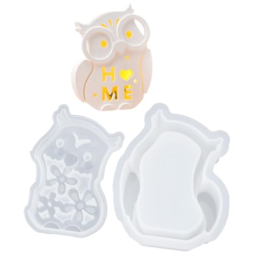 Owl Shape Silicone Mold For Plaster Resin Creations Unique Shadow Pattern