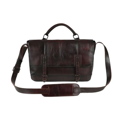 Mens Business Handbags Briefcases Genuine Leather Messenger Shoulder Bags Carrying Cases Travel Bags