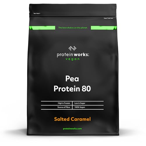 Protein Works Pea Protein Isolate Powder, Salted Caramel, 1 Kg