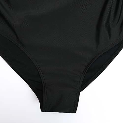 Sweetbump Maternity High Waist Swimsuit Two Piece Bathing Suit Cute Bikini Tie Ruched Front Crop Top Pregnancy Swimwear Black With White S #TOP6