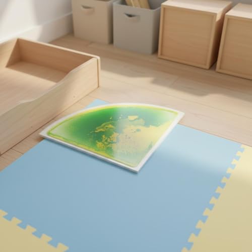 Carreau sol transparent bleu dalle liquide lumineuse