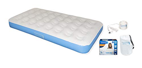 AeroBed Classic Twin (Inflated Dimensions: 74x39x9 inches) Royal Blue with Pump and Storage Bag AeroBed Classic Twin (Inflated Dimensions: 74x39x9 inches) Royal Blue with Pump and Storage Bag