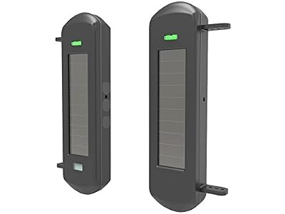 HTZSAFE Solar Wireless Outdoor Photoelectric 3 Beam Sensor Waterproof(IP66)