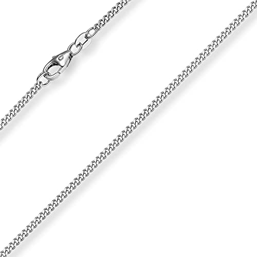 1,5mm Panzerkette Kette Collier aus 585 Gold Weißgold Halsschmuck 50cm