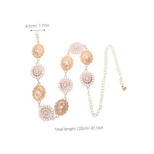 Stylish Heavy-Duty Zinc Alloy Waist Chain Belt for Women Adjustable Length Fashion Accessory for Dresses and Casual Outfits2