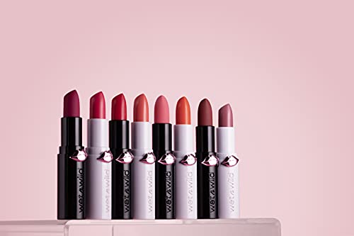 Image of Wet n Wild, Megalast Lipstick, Long-lasting Matte Lipstick with Daily Moisture, Extra-smooth Formula with Microspheres, Natural Marine Plant Extracts, Coenzyme Q10 and Vitamins A & E, Skin-ny Dipping