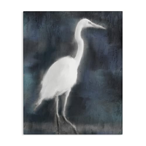 Stupell Industries 'Rustic White Heron Rustic Distressed Scene'| Canvas Art