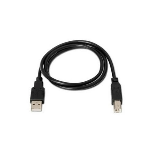 Nanocable Cable USB 2.0 para impresora, tipo A/M a B/M, longitud de 1 metro. Ideal para conectar impresoras a computadoras con facilidad y rapidez.