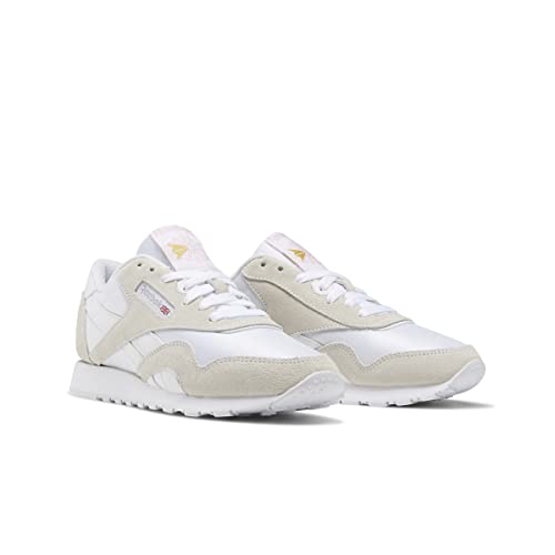 Reebok Women's Classic Nylon Sneaker, Classic White/Light Grey 2, 8 #TOP5