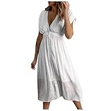 ✿Sommerkleid Damen: Dieses Sommerkleid Damen Lose, Leichtes, Atmungsaktives und Elastisches. Mode, Vintage, Boho und Elegantes design. Aus Weichem stoff, fühlt sich toll auf der Haut und angenehm zu tragen. Dieses Retro Strandkleid Damen Schlichte, Lässige, Elegant und Mode, Passt perfekt zu Jogginghose, Sommerkleid, Cocktailkleid Damen, Sandalen, Hausschuhe, Sonnenbrille, Leggings, Tshirt, Jeans, Armband, Socken, Unterhosen, Jacke, Bluse, Uhr, oder Sneaker.