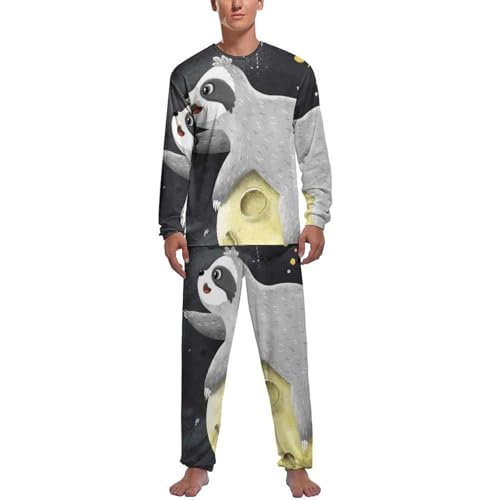 Vêtements de nuit homme pour soirées cocooning et nuits fraîches en ensemble complet