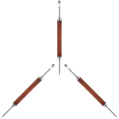 3 Pack Latte Art Pen Set with Wood Handle